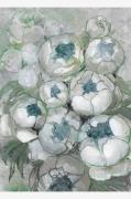 PelcasaPoster Nuria Bouquet Of Peonies In Teal And GreenBeigePostereFr...