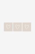 Paperproducts DesignServietter Pure Heart 33x33 cm Taupe 3 stk 20-pkFl...