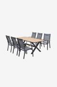 LifestyleGardenSittegruppe 200 crossleg, 6 stabelbare armstoler PANAMA...