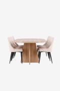 Venture HomeBootcut-spisebord med Leone-spisestolBeigeSpisegrupperFra ...