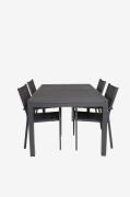 Venture HomeSpisegruppe Marbella med 4 spisestoler CopacabanaSvartSpis...