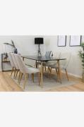 Venture HomeSpisegruppe Polar med 6 spisestoler LeoneSvartSpisegrupper...