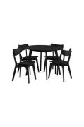 NORDFORMRoxby spisebordssett med bord og 4 stoler, 105 x 105 x 76 cmSv...
