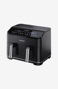 SharpLuftfrityr Airfryer Dobbel 2 x 4 l, 2 x 1800 Watt AF-GD82AU-BFrit...