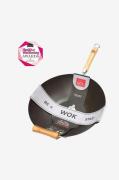 DexamWok Wok Star Pre-Seasoned 36 cm med bambushåndtakSvartStekepanner...