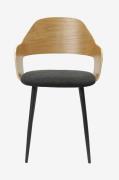 Loft24Belle Spisestol med armlener i stoff Sett med 2SvartStolerFra Ho...