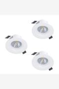 EGLOInnfelt lys Saliceto 88 Mm 2700K Set Of 3HvitSpotlysFra Homeroom