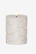 Star TradingLED-søyle stearinlys Flamme Dew 12,5cmHvitLysFra Homeroom