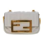 Pre-owned Hvit skinn Fendi skulderveske