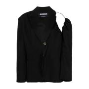 Flarende Midje Virgin Wool Blazer