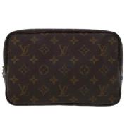 Pre-owned Brunt lerret Louis Vuitton Clutch