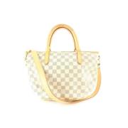 Pre-owned Brunt lerret Louis Vuitton veske