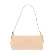 Beige Skinn Crossbody Veske