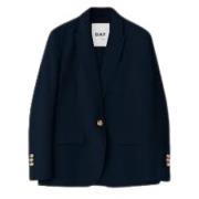 Klassisk Gabardine Blazer - Total Eclipse