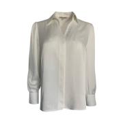 Hvit amuse lisbeth silke bluse bluse