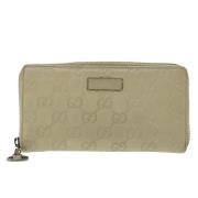 Pre-owned Beige Canvas Gucci lommebok