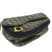 Pre-owned Navy Canvas Dior Saddle Bag