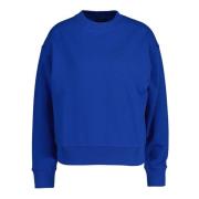 Blå Crewneck Sweater med Diamantemblem