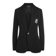 Dobbel Strikket Jacquard Blazer Jakke