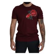 Bordeaux Roses Crewneck T-shirt