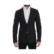 Grå Ull Slim Fit Blazer - Ny med Etiketter