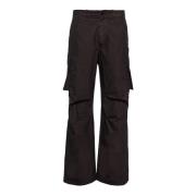 Sort Ganni Washed Cotton Canvas Drawstring Pants