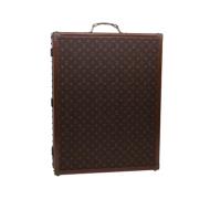 Pre-owned Brunt lerret Louis Vuitton reiseveske