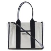 Brukt Hvitt Lerret Balenciaga Tote