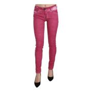 Rosa Velvet Mid Waist Skinny Bukser