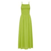 Green Faithfull The Brand Nolie Midi Dress Kjole Og Skjørt