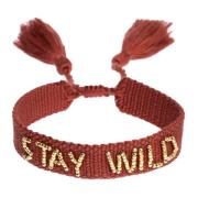 Woven Friendship Bracelet Thin Stay Wild Mahogany