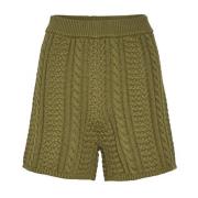 Gotisk Oliven Strikke Shorts