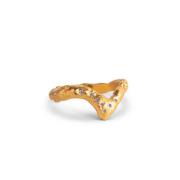 Lavendelkvarts Wishbone Ring