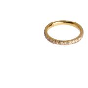 Champagne Krystallring med Cubic Zirkonia