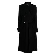 Klassisk Trenchcoat med Brede Revers