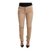 Ermanno Scervino Brown Lav midje Skinny denimbukse bomulls jeans