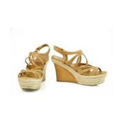 Jute Wedge Heel Sandals Platform