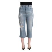 Rufsete Bomull Denim Capri Cropped Jeans