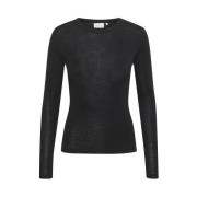 Gestuz - Ninia GZ LS Wool Roundneck Noos Black