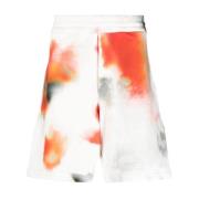 Tie-Dye Bomullsshorts med Brodert Logo