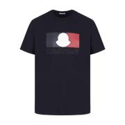 Box Logo Bomull T-Skjorte i Navy