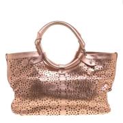 Pre-owned Jimmy Choo Tote i metallisk skinn