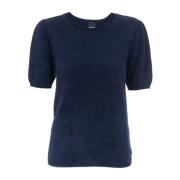 Navy Strikket Pullover Sarah