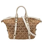 Pre-owned Beige lerret Michael Kors skulderveske