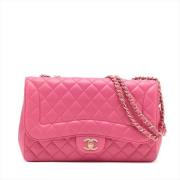 Pre-owned Rosa skinn Chanel veske