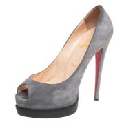 Pre-owned Gra semsket skinn Christian Louboutin haeler