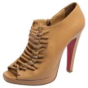 Pre-owned Beige skinn Christian Louboutin stovler