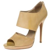 Pre-owned Beige Leather Jimmy Choo Sandaler