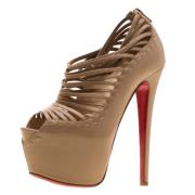 Pre-owned Beige Laer Christian Louboutin Sandaler