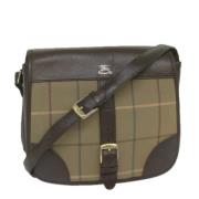 Pre-owned Brunt lerret Burberry Crossbody Bag